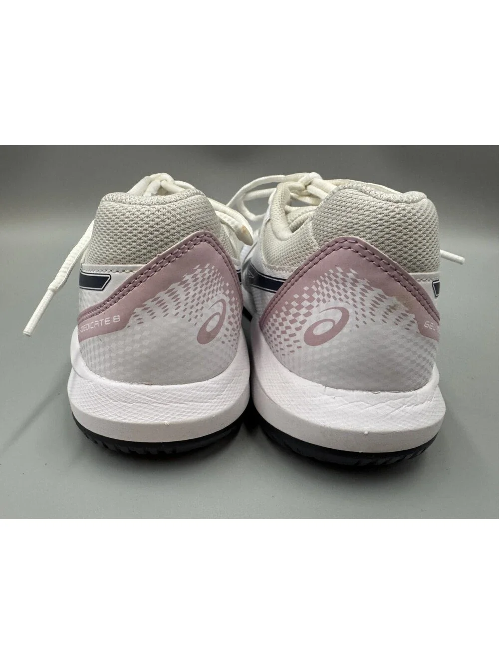 Women’s ASICS GEL-Dedicate 8 Tennis Shoes, White & Blue, Size 9.5
